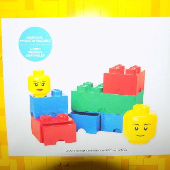 LEGO Large 9 x 10 Inch Plastic Storage HeadSkeleton Halloween NEW